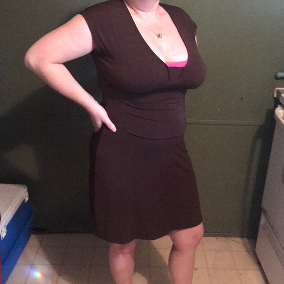 🌞EUC🌞 Lightweight Brown Dress - Picture 1 of 7
